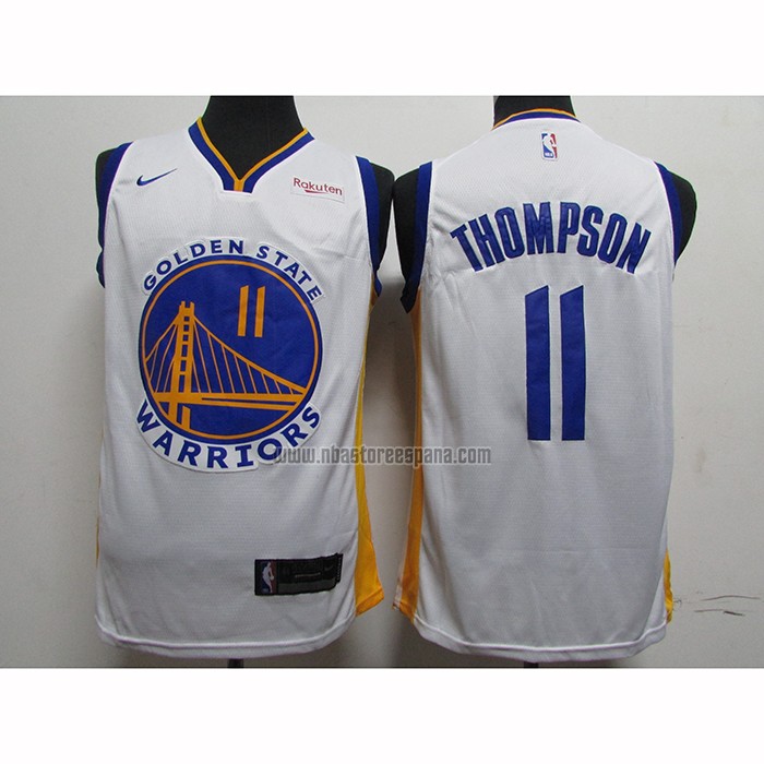 Camiseta Golden State Warriors Klay Thompson NO 11 Association 2020-21 Blanco
